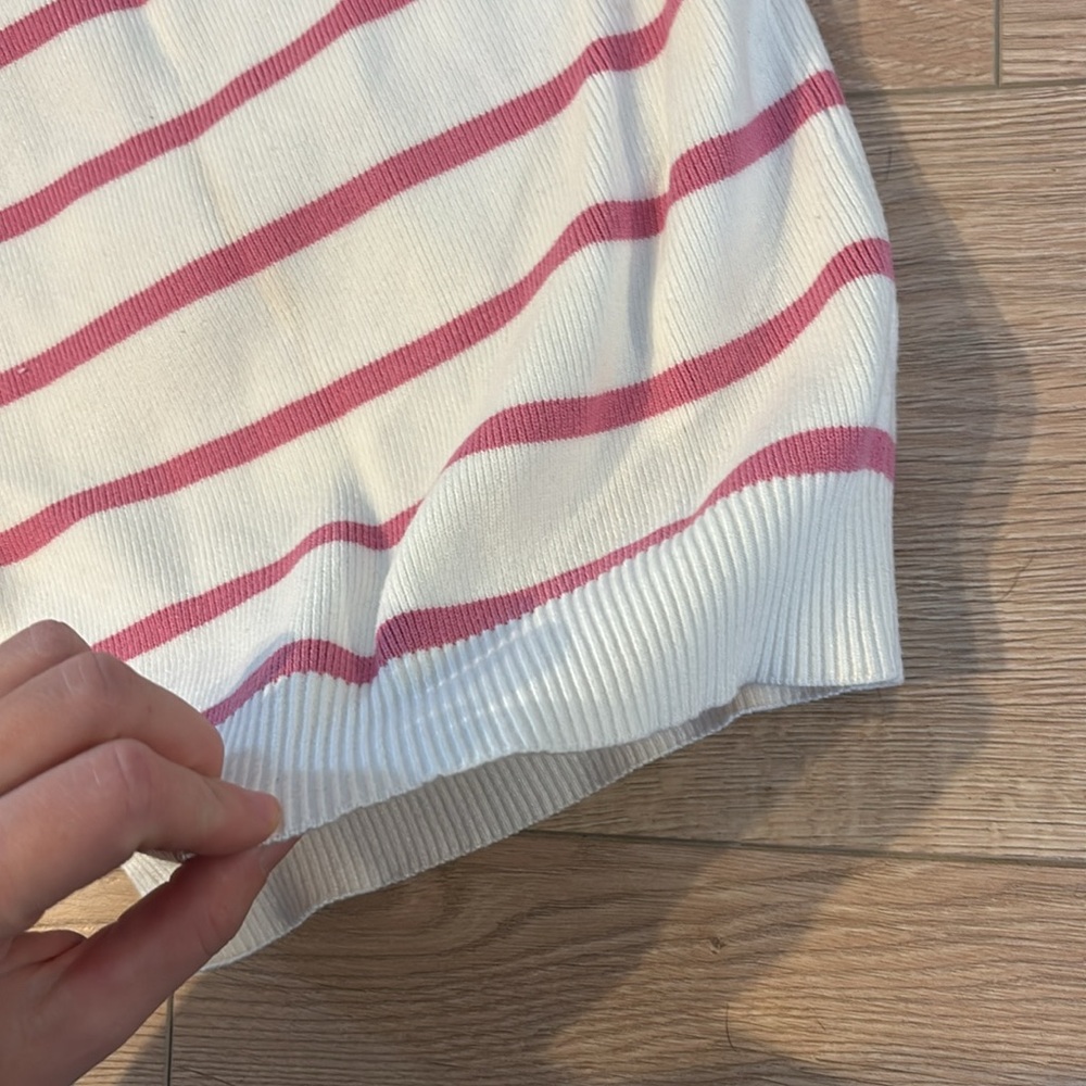 Dynamite Pink Stripes Ribbed Cami - Picture 3 of 4